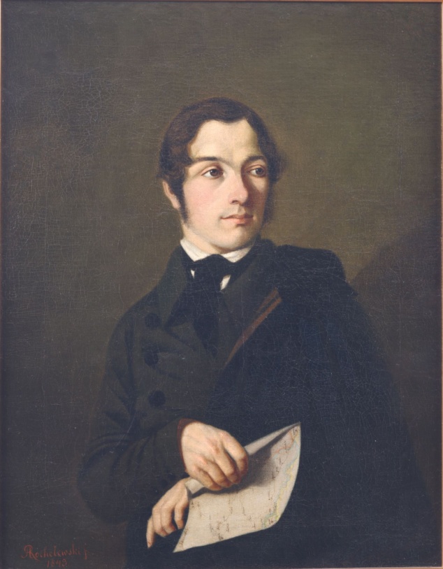 Portret kartografa, XIX w., aut. Adolf Rochelewski