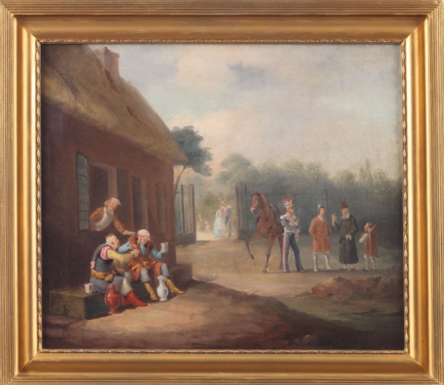 Scena z Pana Tadeusza – Protazy i Gerwazy, XIX w., aut. Leon Kapliński